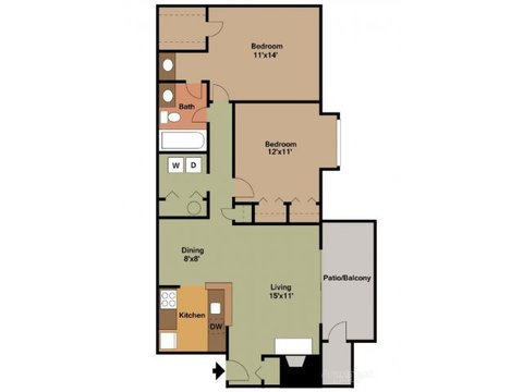 Two Bedroom One Bath